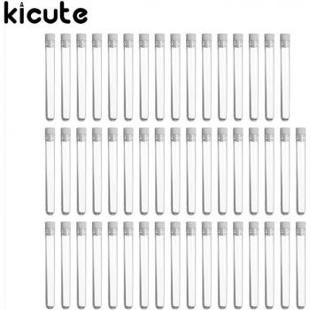 Kicute 50pcs Transparent Test Tube Vials with Caps for Wedding Favors
