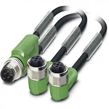 Câble PUR M12 Phoenix Contact SAC-3P-M12Y/2X3,0-PUR/M12FR B 1669026