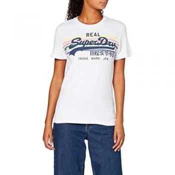 Superdry T-shirt Optic 01C, Bianco, S