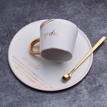 220ML Nordic Ceramic Coffee Cup with Spoon and Saucer