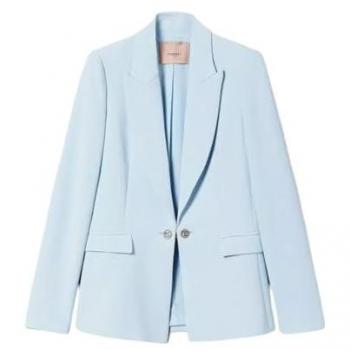 Blazer Mujer TWINSET con Botón Joyado en Crepé Cady