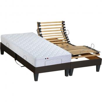 Idliterie Lit Relaxation avec Réglage Lombaire 2x80x200