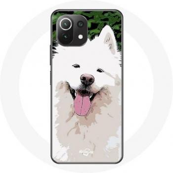 Coque arrière Xiaomi Mi 11 Lite Samoyède Blanc
