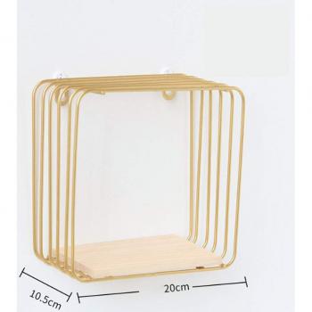 Soporte de Pared con Detalle Metálico Rústico