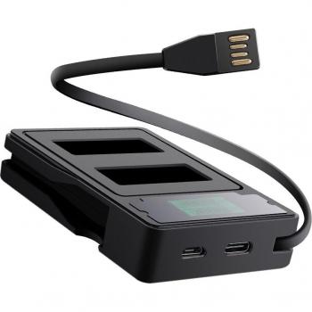 GoPro Pro Duo‑Battery Charger (HERO 10/9) – Schwarz mit LCD‑Anzeige