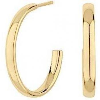 Pendientes Melbourne Oval de plata chapada ITEMPORALITY SEA-200-153