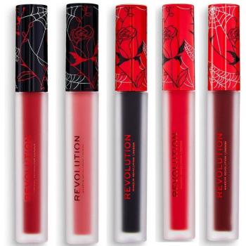 Rouge à Lèvres Liquide Énigme Nocturne – Kit 5, Finition Vinyle, Makeup Revolution, Halloween