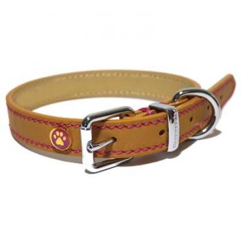 Collier robuste Rosewood – Cuir couleur jaune, 45,7‑55,9 cm