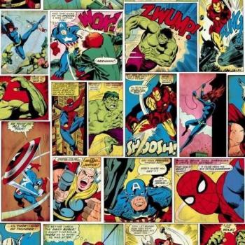 Marvel Comic Hintergrundtapete 10m x 53cm