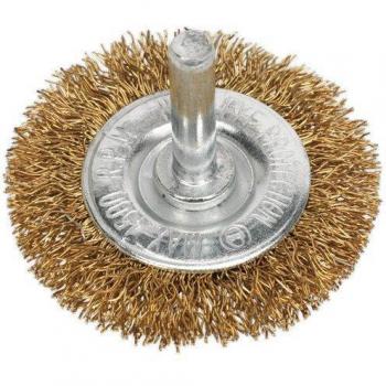 Sealey Flat Wire Brush 50mm with 6mm Shank