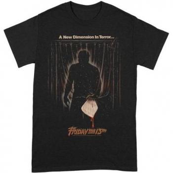Freitag der 13. – Unisex‑Poster‑T-Shirt (Groß, Schwarz)