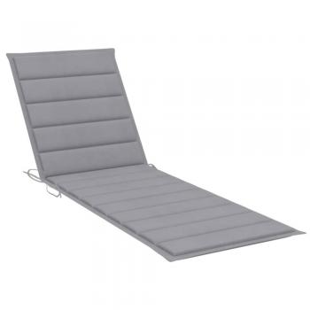 Coussin de Chaise Longue Gris 200x60x3 cm