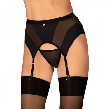 Arnés Garter Obsesivo con Medias Black XS/S