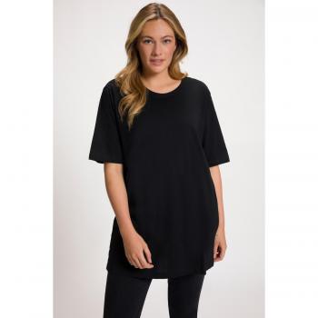 Women’s Plus Size Black Cotton Tee, Relaxed Fit, Size 36/38