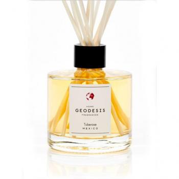 Diffuseur Geodesis Tubercule Transparent 200 ml avec 10 tiges rotin