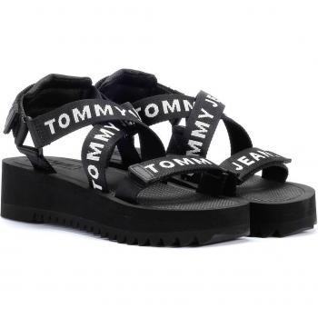 Sandalias de Plataforma Negra Tommy Hilfiger SNDL