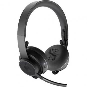 Logitech Headset Zone Wireless Plus UC Bluetooth (Kabellos, USB-C), Office Headset, Schwarz