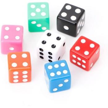 Pack de 10 Dés Cubiques Acryliques 15mm