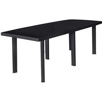 Table extérieure en plastique anthracite 216x90x72 cm