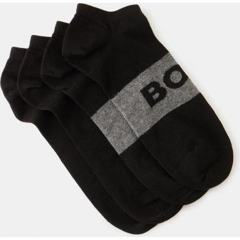 BOSS 2er-Set Herren Sneaker Socken Schwarz mit Logo
