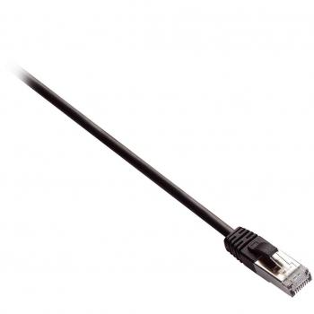 Black V7 3‑Foot Cat5e Shielded Ethernet Patch Wire (RJ45 Male to Male)