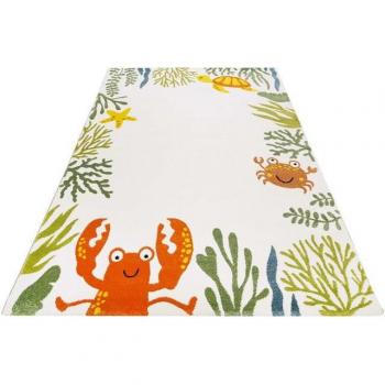 Kinderstrand‑Teppich Waterworld 21073 – Bunte Krabbe & Co