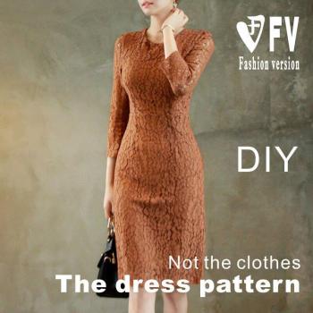 Slim-Fit Lace Dress Pattern BLQ-347