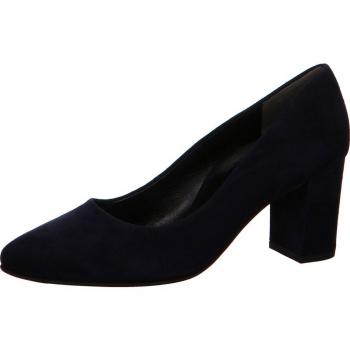 Blaues Veloursleder-Damenpumpsmodell 3652‑003 von Paul Green – 60 mm Absatz, 6 US