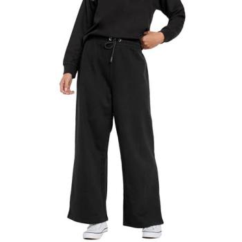 Women's Petite Wide‑Leg Joggers (Black) – M&Co, Size 16