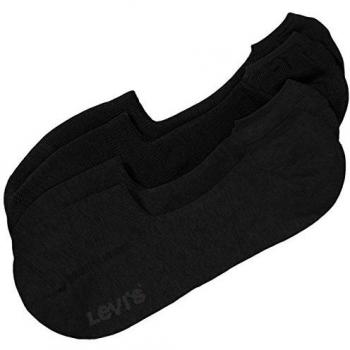 Levi's 168SF Calcetines Cortos NO Show, Pack de 2, Negro
