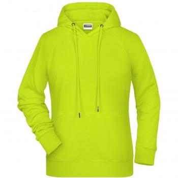 James und Nicholson Damen Kapuzenpullover S Limegrün