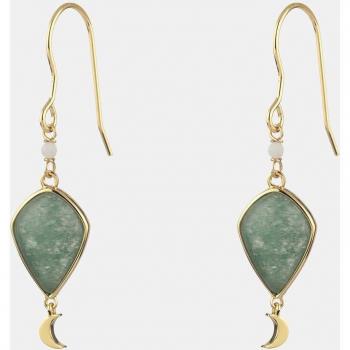 Pendientes Agatha Luna con aventurina y piedra luna