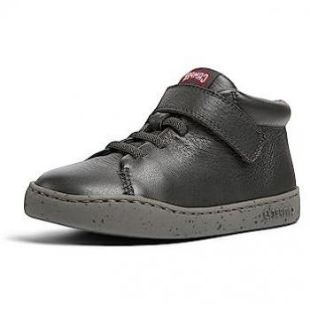 Camper Peu Touring Unisex Kids' Boots Grey Smooth Leather Size 28 Velcro Closure Casual Fashion