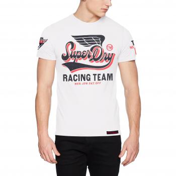 Superdry Herren T-Shirt M10003FQ, Weiß, XX-Large