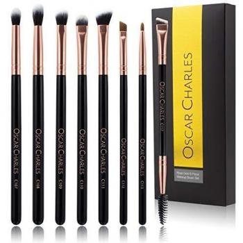 Oscar Charles 8‑Piece Soft Blending Brush Set – Rose Gold Edition