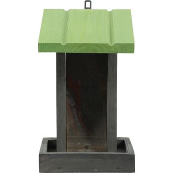 Mangeoire à Graines Silo en Bois Vert 24 cm