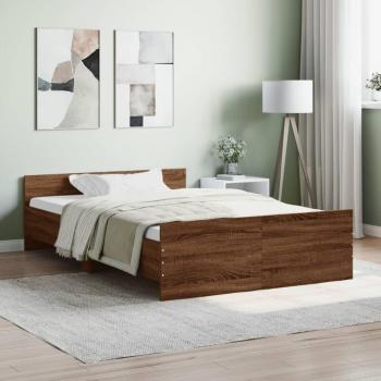 Rústico Chic: Estructura de Cama Prolenta Premium con Cabecero y Piecero de Roble