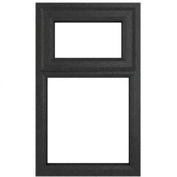 Grey uPVC Top Hung Window 610 x 1040mm