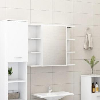 Sonata 80x20.5x64 cm White Mirror Cabinet for Bathroom