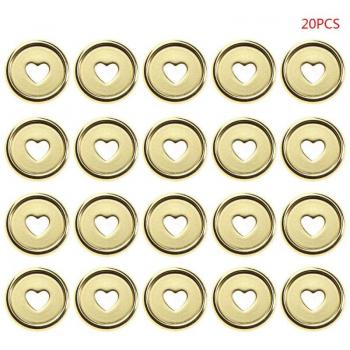 20pcs 23mm Heart-Shaped Loose Leaf Rings