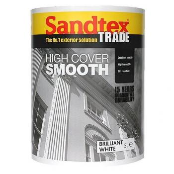 Sandtex Trade 5 Litre Smooth Masonry Paint Magnolia