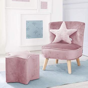 Roba® Kindersitzgruppe »Lil Sofa«, 3 tlg. Set mit Kindersessel, Hocker und Dekokissen