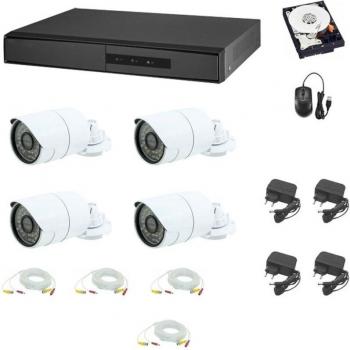 Housecurity Video Sorveglianza 5MPX Cloud DVR Ibrido P2P 320GB