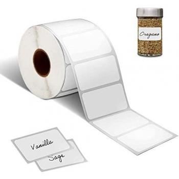 MERRIMEN 1K White Mailing Postage Stickers – 89×36 mm Roll for Shipping & Labelling