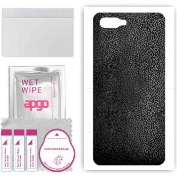 Adesivo skin in vinile pelle nera per Oppo RX17 Neo