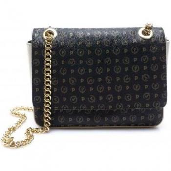 Pollini Women's Black Eco-Leather Shoulder Bag