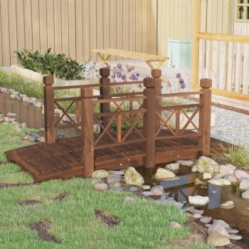Vidaxl Spruce Garden Bridge with Railings 150x67x56cm