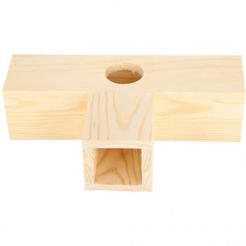 Tunnel multi-usages en bois pour hamsters, Type T, jouet et nids