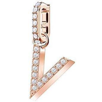 Swarovski Charm V Remix Collection, Bianco, Placcato Oro Rosa