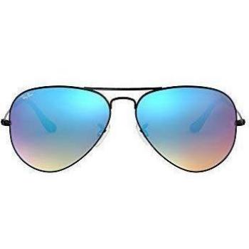 Ray-Ban Aviator RB3025 002/4O Shiny Black/Blue Gradient Mirror